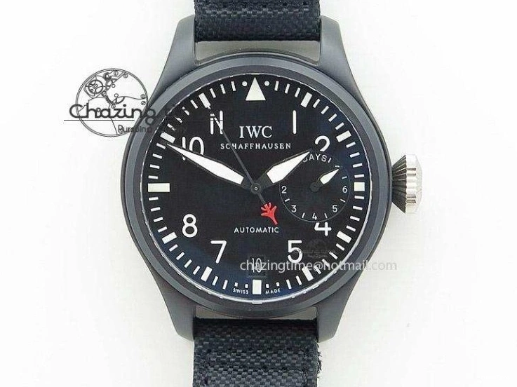 MIROTIME 0812 Pilot Chrono IW388003 Real Ceramic V6F 1:1 Best Edition On Black Nylon Strap A StreetReady 7284